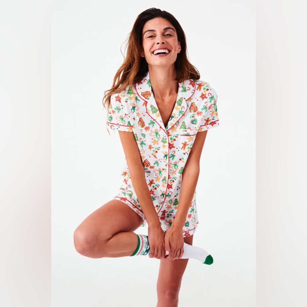 Roller Rabbit Gingerbread Party Polo Pajamas